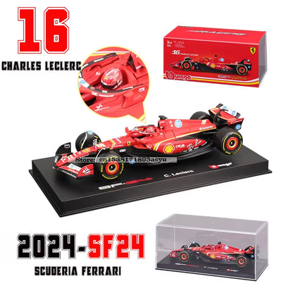Bburago 1:43 F1 2024 Mclaren  Mercedes Benz W15 Ferrari SF24 Red Bull RB20 Alpine A524 Alloy Car Racing Model Gift Toy
