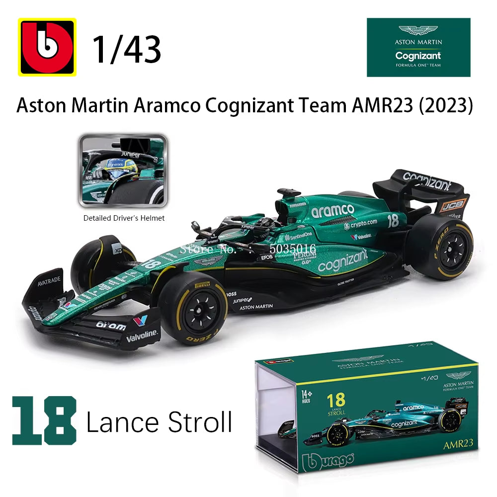 Bburago 1:43 F1 2024 Mclaren  Mercedes Benz W15 Ferrari SF24 Red Bull RB20 Alpine A524 Alloy Car Racing Model Gift Toy
