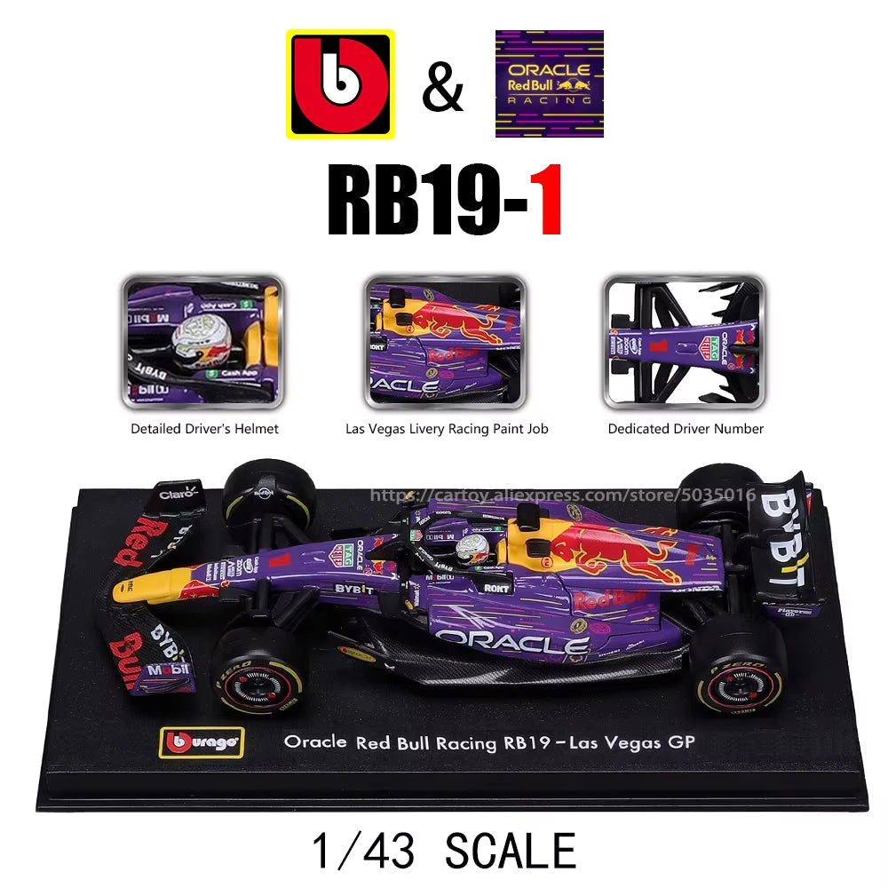 Bburago 1:43 F1 2024 Mclaren  Mercedes Benz W15 Ferrari SF24 Red Bull RB20 Alpine A524 Alloy Car Racing Model Gift Toy