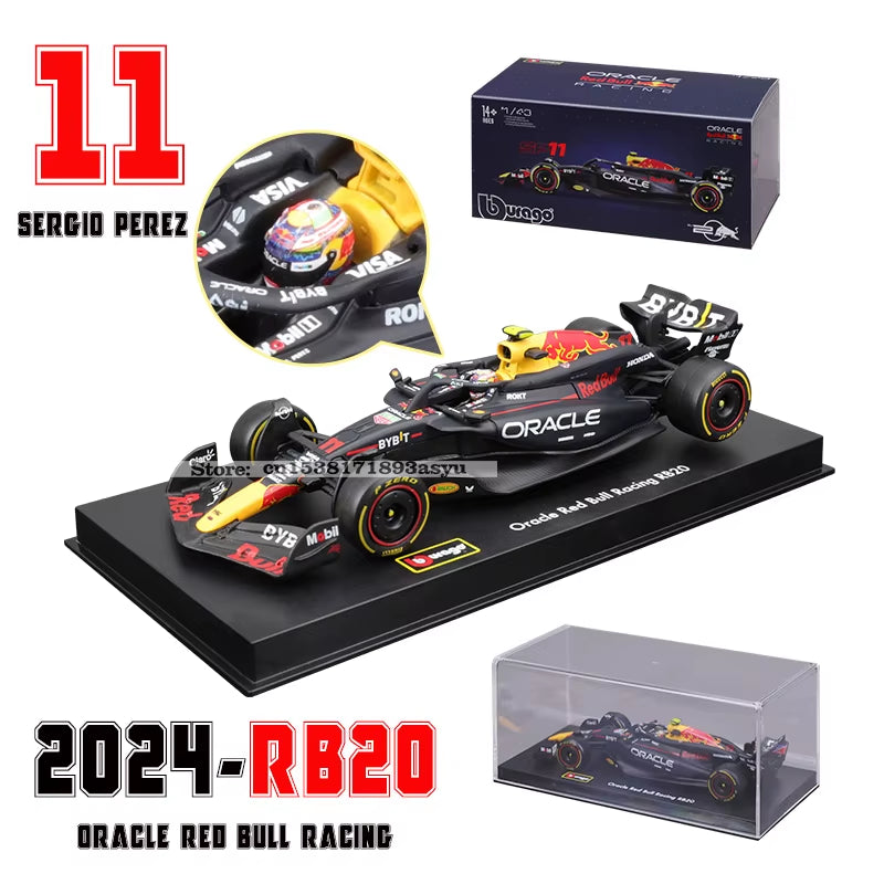 Bburago 1:43 F1 2024 Mclaren  Mercedes Benz W15 Ferrari SF24 Red Bull RB20 Alpine A524 Alloy Car Racing Model Gift Toy