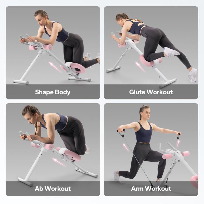 Adjustable Ab Trainer at Home Gym - Abs, Arm, Leg, Buttocks Shaper, Core Exercise Equipment for Home Gym